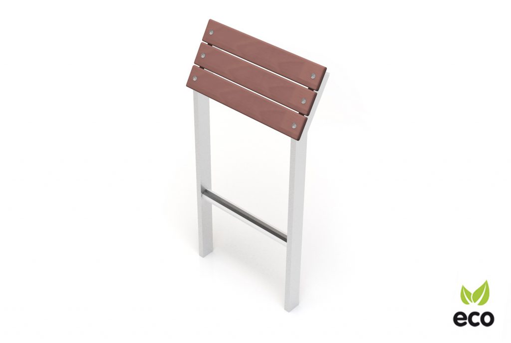 banco isquiático con lamas de madera técnica de Mobipark banco isquiático con lamas de madera técnica de Mobipark